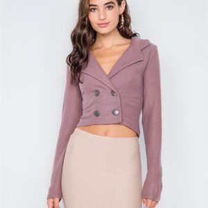🎀Double Breasted Peacoat Crop Jacket🎀